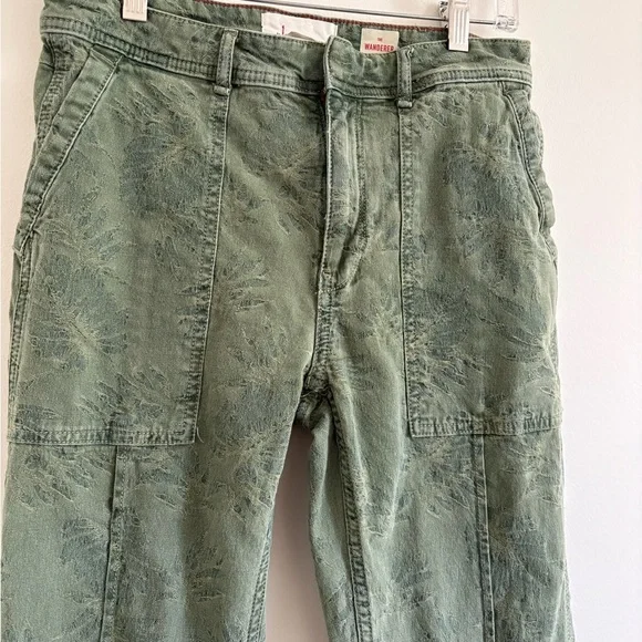 Anthropologie the wanderer green palm print pants - Picture 3 of 6